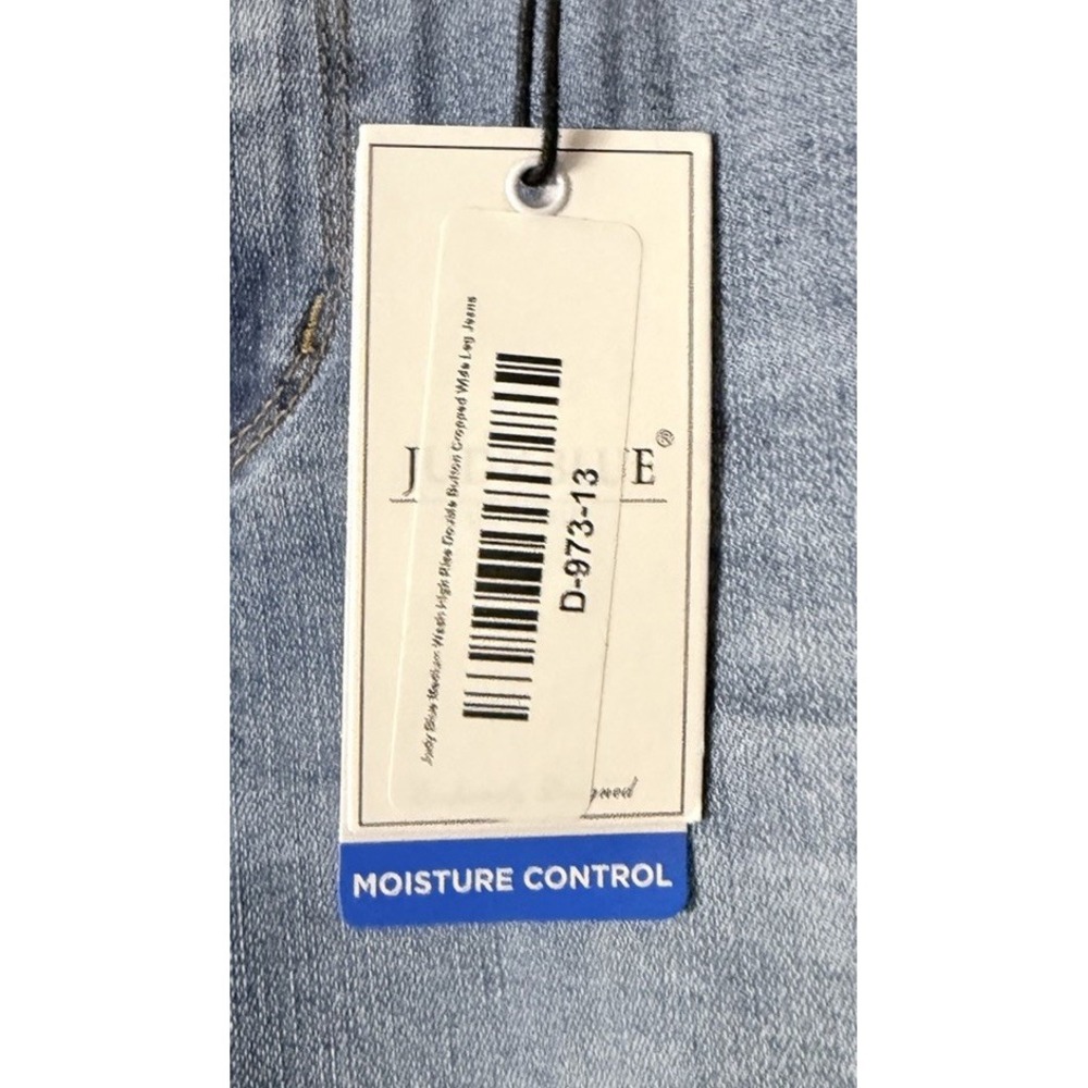 NWT Judy Blue High Rise Double Button Cropped Wide Leg Jeans Denim Size 13/31 - Picture 7 of 14